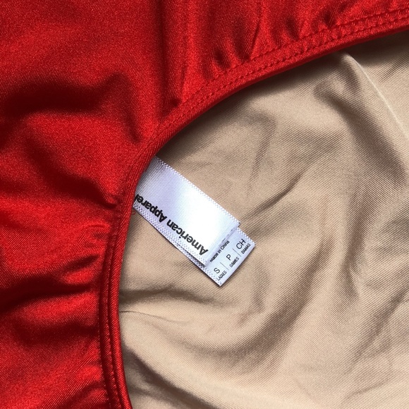 American Apparel Red tricot Onepiece Swim - Picture 3 of 3
